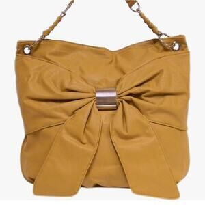 Donna Bella Designs Bueno 'Sofia' Vegan Leather Hobo Shoulder Bag - Mustard